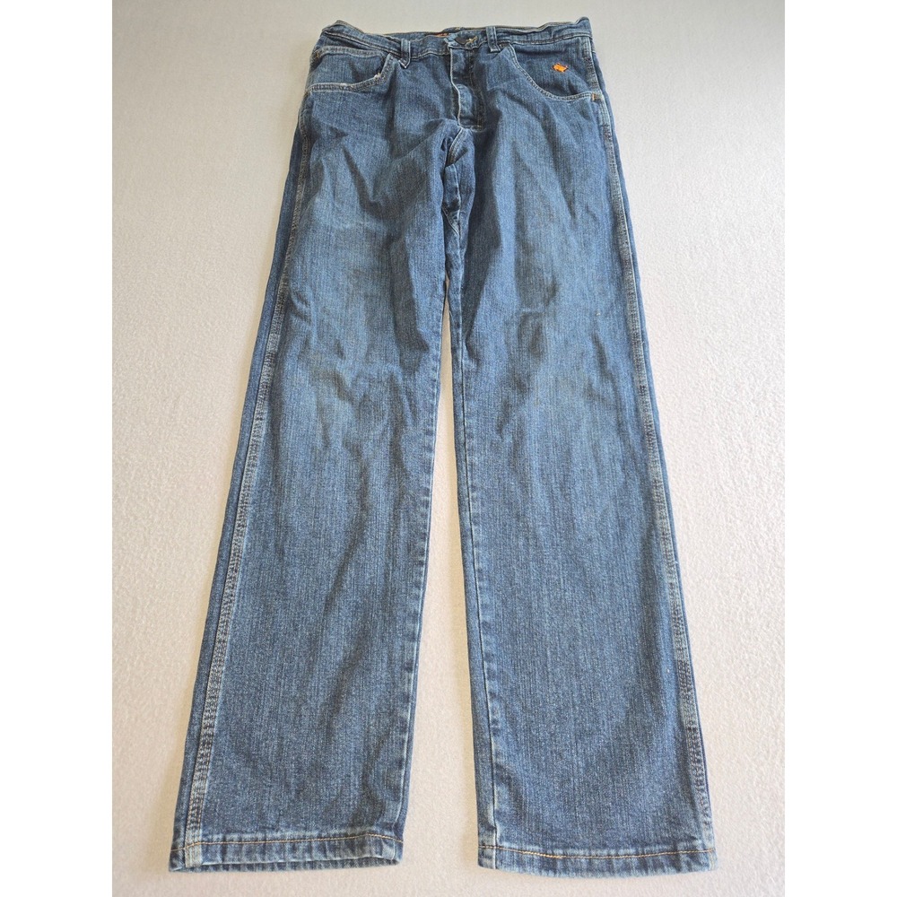 Wrangler FR Advanced Comfort Jeans Mens 32x34 Blue Flame Resistant Straight Leg